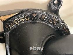 Antique Collectible Old Spong & Co Ltd Original 1900 Cast Iron Coffee Grinder