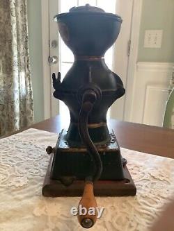 Antique Crown Coffee Mill Landers Frary Clark #11 Cast Iron Coffee Grinder