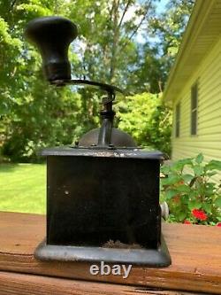 Antique Crown Coffee Mill No. 1 Coffee Grinder Metal Vintage Black Mill