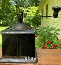 Antique Crown Coffee Mill No. 1 Coffee Grinder Metal Vintage Black Mill