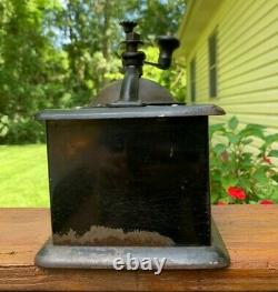 Antique Crown Coffee Mill No. 1 Coffee Grinder Metal Vintage Black Mill