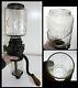 Antique Crystal Arcade #3 Wall Mount Coffee Grinder Mill w Orig Glass Catch Cup