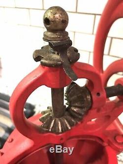 Antique ELMA Cast-Iron SPANISH Coffee Grinder Mill 1910 Works Country Decor