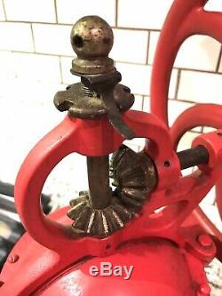 Antique ELMA Cast-Iron SPANISH Coffee Grinder Mill 1910 Works Country Decor