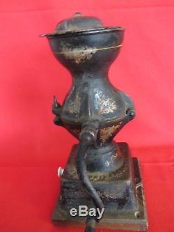 Antique ENTERPRISE #1 Cast Iron Coffee Mill Grinder All Original Pre-Patent Date