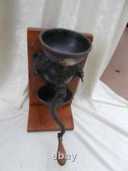 Antique ENTERPRISE COFFEE GRINDER withoriginal catch cup No 00 counter or wall