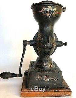 Antique ENTERPRISE NO. 1 CAST IRON COFFEE GRINDER / MILL Philadelphia USA, 12