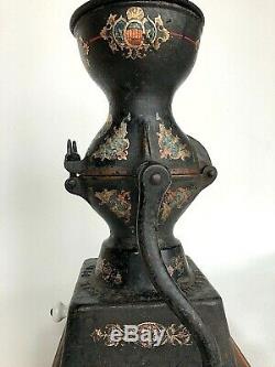 Antique ENTERPRISE NO. 1 CAST IRON COFFEE GRINDER / MILL Philadelphia USA, 12