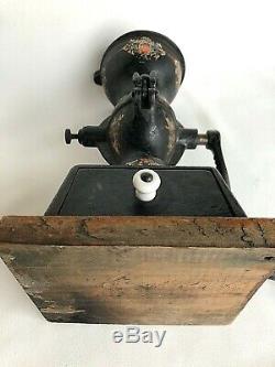 Antique ENTERPRISE NO. 1 CAST IRON COFFEE GRINDER / MILL Philadelphia USA, 12