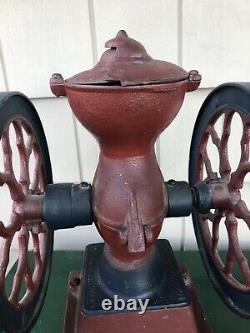 Antique Early 1900's Cha's Parker Coffee Mill Grinder Model 5000 12