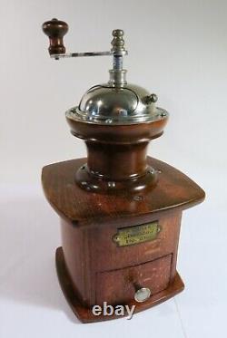 Antique Early 1900s PeDe SOLIDA German Box Conical Burr Coffee Grinder