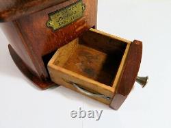 Antique Early 1900s PeDe SOLIDA German Box Conical Burr Coffee Grinder