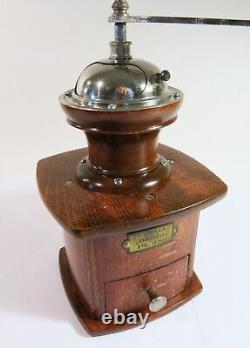 Antique Early 1900s PeDe SOLIDA German Box Conical Burr Coffee Grinder