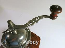 Antique Early 1900s PeDe SOLIDA German Box Conical Burr Coffee Grinder