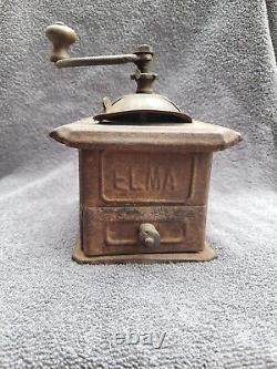 Antique Elma Coffee Metal Hand Grinder