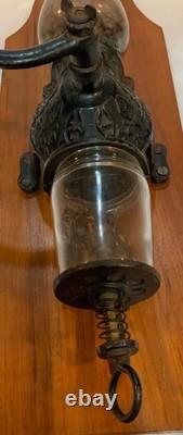 Antique Embossed Arcade Crystal No. 3 Cast Iron Coffee Grinder