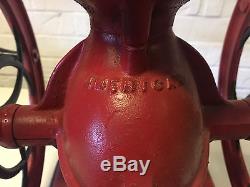 Antique Enterprise 1873 Patent Red & Black Painted Cast Iron Coffee Grinder