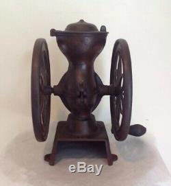 Antique Enterprise #2 Cast Iron Double Wheel Coffee Mill Grinder Original Cond
