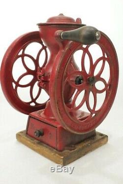 Antique Enterprise #2 Cast Iron Double Wheel Coffee Mill Grinder Original c. 1875