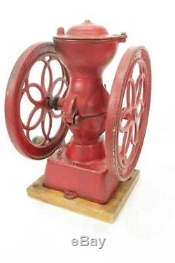 Antique Enterprise #2 Cast Iron Double Wheel Coffee Mill Grinder Original c. 1875