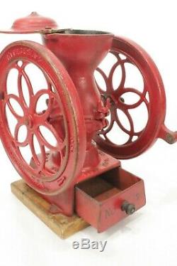 Antique Enterprise #2 Cast Iron Double Wheel Coffee Mill Grinder Original c. 1875