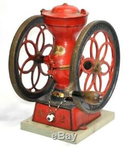 Antique Enterprise Cast Iron Coffee Mill Grinder Original Paint
