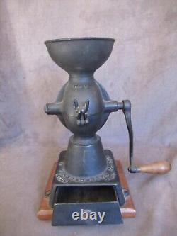 Antique Enterprise Cast Iron Table Mount Coffee Grinder #1 1873 Patent date cl