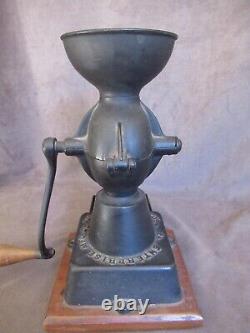 Antique Enterprise Cast Iron Table Mount Coffee Grinder #1 1873 Patent date cl