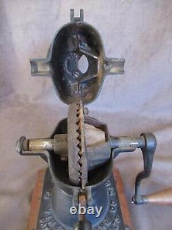 Antique Enterprise Cast Iron Table Mount Coffee Grinder #1 1873 Patent date cl