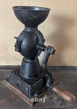 Antique Enterprise Coffee Bean MILL Grinder Cast Iron Crank Handle Pat 1873