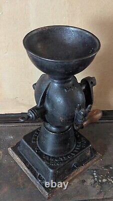 Antique Enterprise Coffee Bean MILL Grinder Cast Iron Crank Handle Pat 1873