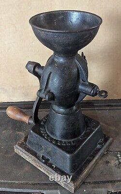 Antique Enterprise Coffee Bean MILL Grinder Cast Iron Crank Handle Pat 1873