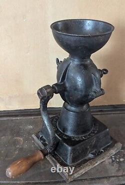 Antique Enterprise Coffee Bean MILL Grinder Cast Iron Crank Handle Pat 1873