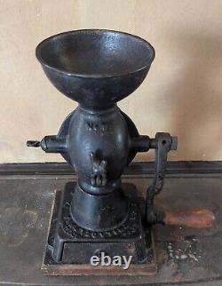 Antique Enterprise Coffee Bean MILL Grinder Cast Iron Crank Handle Pat 1873