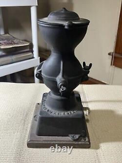 Antique Enterprise Coffee Bean MILL Wheel Grinder Cast Iron Crank Handle