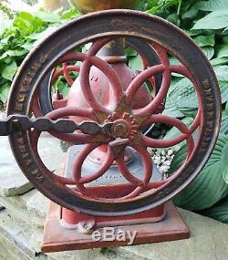 Antique Enterprise Coffee Grinder MILL Double Wheel #6 Cast Iron General Store