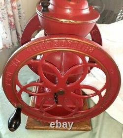 Antique Enterprise Coffee Grinder Rare No. 5, Philadelphia, Heavy, Pat. 1898