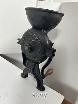 Antique Enterprise Mfg Co. #0 Phila USA Coffee Mill Grinder Clamp Cast Iron TJ