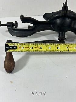 Antique Enterprise Mfg Co. #0 Phila USA Coffee Mill Grinder Clamp Cast Iron TJ