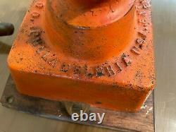 Antique Enterprise Mfg. Co. 1873 Orange Cast Iron Coffee Grinder