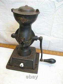 Antique Enterprise Mfg Co Cast Iron Coffee Grinder Mill 1873 Pat #1 type Tole
