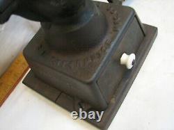 Antique Enterprise Mfg Co Cast Iron Coffee Grinder Mill 1873 Pat #1 type Tole