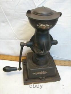 Antique Enterprise Mfg Co Cast Iron Coffee Grinder Mill 1873 Pat #1 type Tole