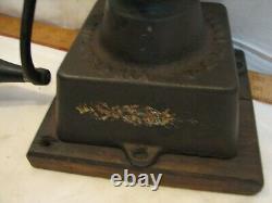 Antique Enterprise Mfg Co Cast Iron Coffee Grinder Mill 1873 Pat #1 type Tole