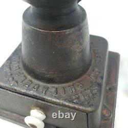 Antique Enterprise Mfg Co Cast Iron Coffee Grinder Mill Oct 1873 Pat No 1