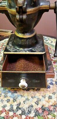 Antique Enterprise Mfg. Co. Cast Iron No. 1 Coffee Mill Grinder Philadelphia USA