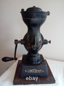 Antique Enterprise Mfg. Co. Cast Iron No. 1 Coffee Mill Grinder Philadelphia VTG