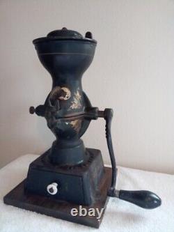 Antique Enterprise Mfg. Co. Cast Iron No. 1 Coffee Mill Grinder Philadelphia VTG