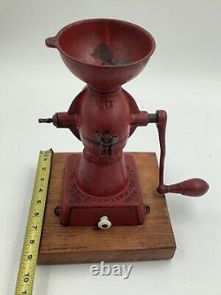 Antique Enterprise Mfg. Co. Cast Iron No. 1 VTG Coffee Mill Grinder Philadelphia