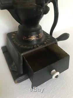 Antique Enterprise Mfg Co No. 1 Cast Iron Coffee Grinder Mill 1870's Phila PA